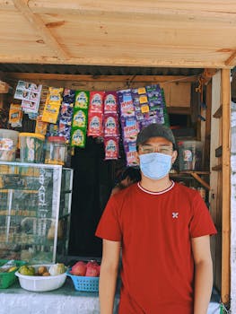 Man in front of Store